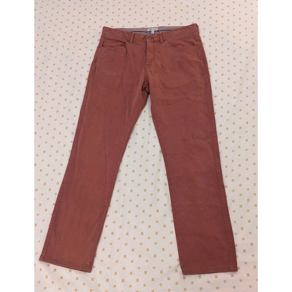 Peter Millar Other - Peter Millar Pants Mens 34x31 Red Rust Ultimate Sateen 5 Pocket Chino Trouser